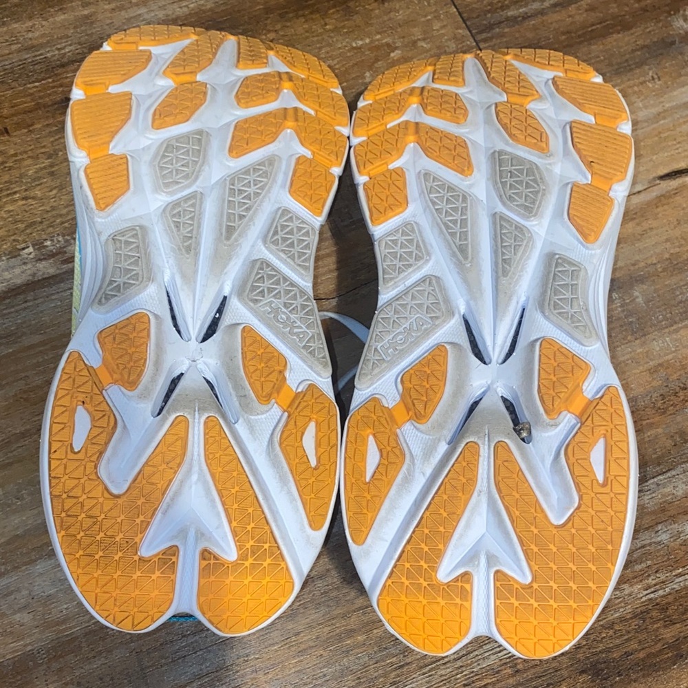 Hoka White and Orange Athletic Shoes - Picture 5 of 5
